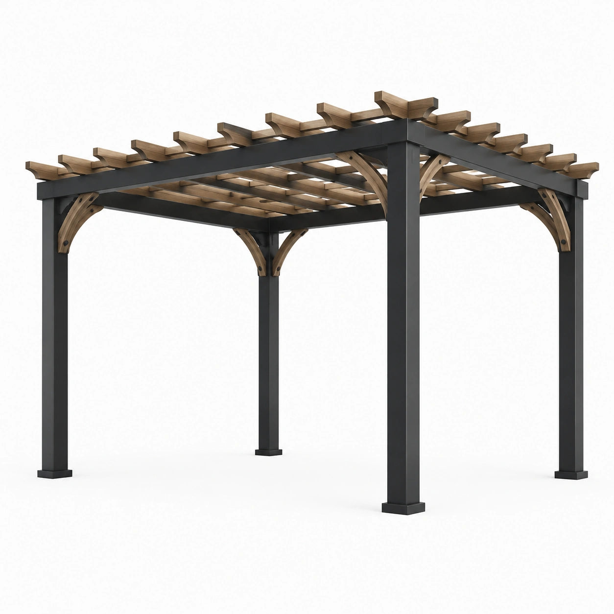 Pergola in Alluminio e Pino 300x300 cm