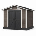 Casetta da giardino in plastica grigio e marrone 350x230x254 cm