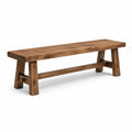 Panca in Legno di Rovere Massiccio Marrone 150x35x45 cm